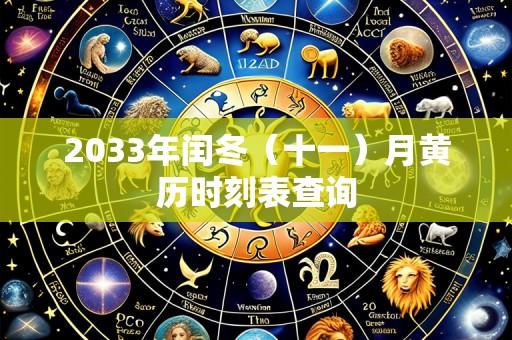 2033年闰冬(十一)月黄历时刻表查询