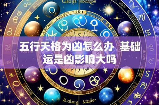 五行天格为凶怎么办 基础运是凶影响大吗