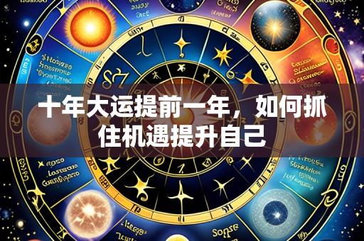 十年大运提前一年，如何抓住机遇提升自己