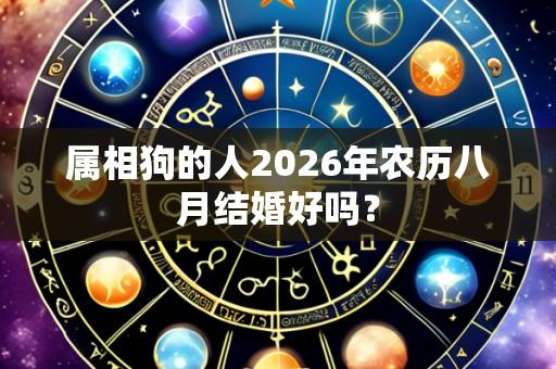 属相狗的人2026年农历八月结婚好吗?