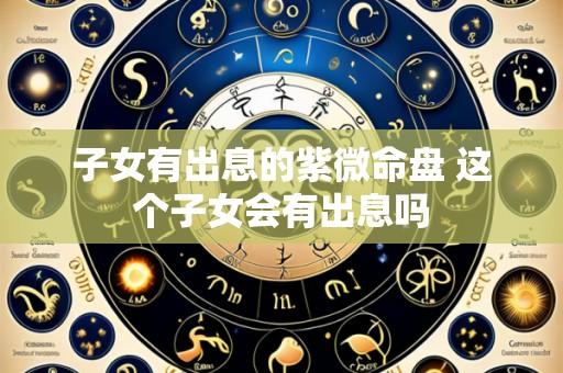 子女有出息的紫微命盘 这个子女会有出息吗