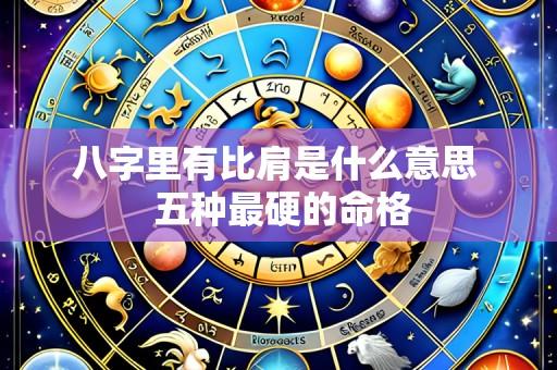 八字里有比肩是什么意思 五种最硬的命格