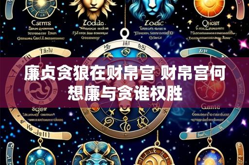 廉贞贪狼在财帛宫 财帛宫何想廉与贪谁权胜