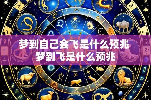 梦到自己会飞是什么预兆 梦到飞是什么预兆