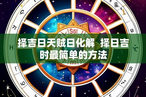 择吉日天贼日化解  择日吉时最简单的方法