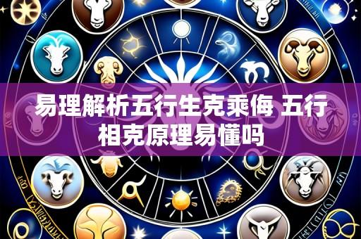 易理解析五行生克乘侮 五行相克原理易懂吗