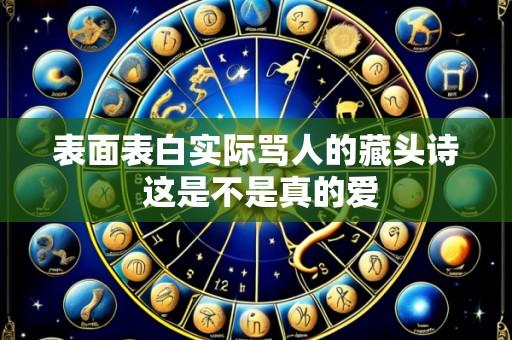 表面表白实际骂人的藏头诗 这是不是真的爱