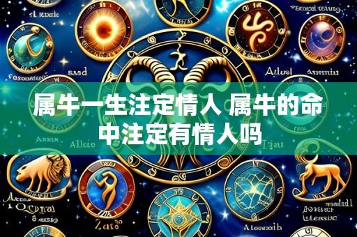 属牛一生注定情人 属牛的命中注定有情人吗