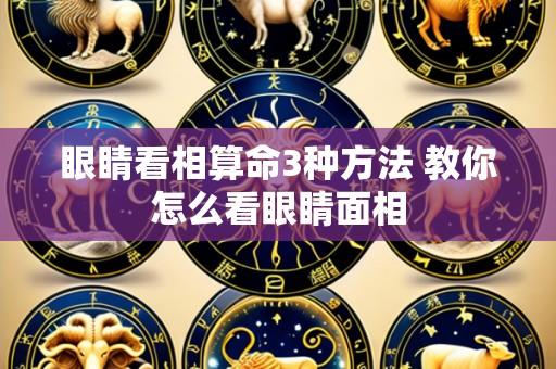 眼睛看相算命3种方法 教你怎么看眼睛面相