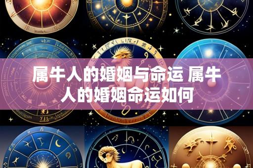 属牛人的婚姻与命运 属牛人的婚姻命运如何