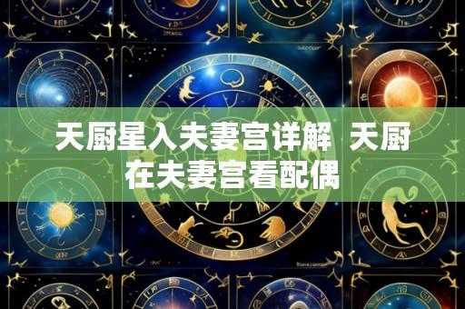 天厨星入夫妻宫详解  天厨在夫妻宫看配偶