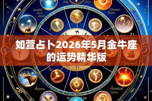 如萱占卜2026年5月金牛座的运势精华版