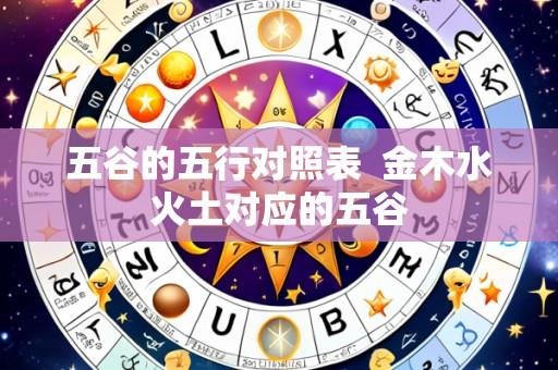 五谷的五行对照表 金木水火土对应的五谷