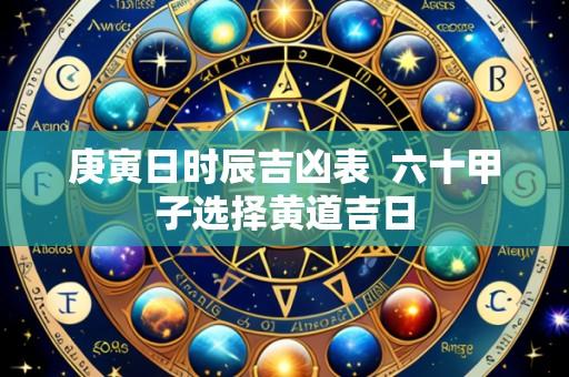 庚寅日时辰吉凶表  六十甲子选择黄道吉日