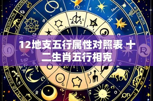 12地支五行属性对照表 十二生肖五行相克