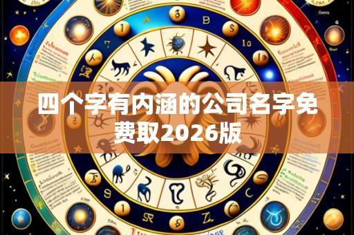 四个字有内涵的公司名字免费取2026版