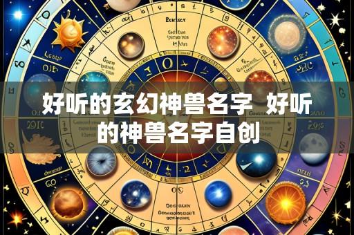 好听的玄幻神兽名字 好听的神兽名字自创