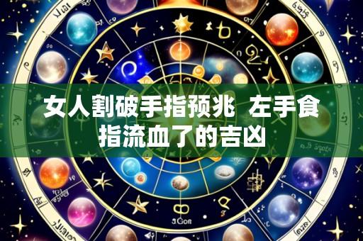 女人割破手指预兆  左手食指流血了的吉凶