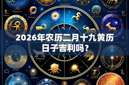 2026年农历二月十九黄历日子吉利吗?