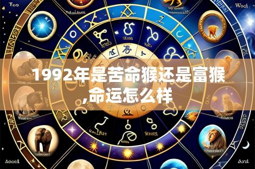 1992年是苦命猴还是富猴,命运怎么样