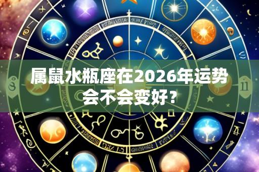 属鼠水瓶座在2026年运势会不会变好?