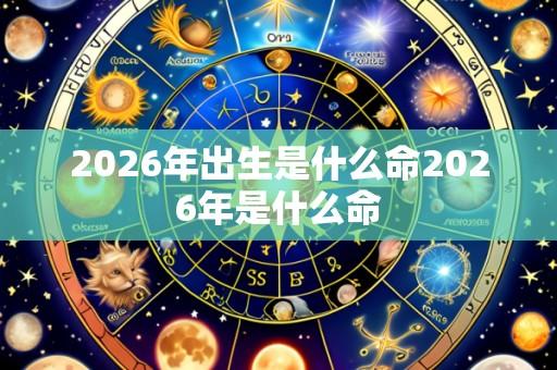 2026年出生是什么命2026年是什么命