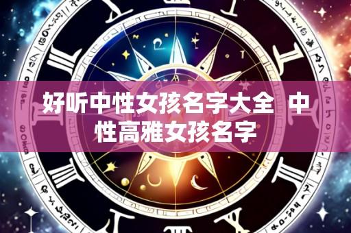 好听中性女孩名字大全 中性高雅女孩名字