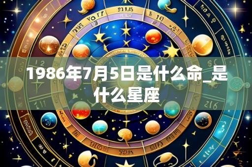 1986年7月5日是什么命_是什么星座