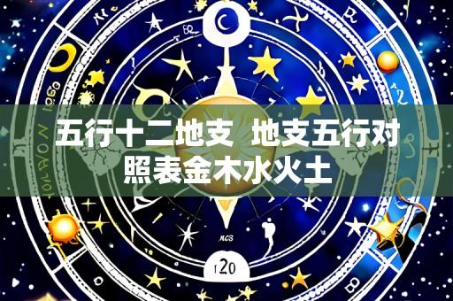 五行十二地支 地支五行对照表金木水火土