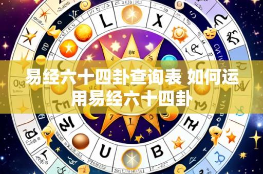 易经六十四卦查询表 如何运用易经六十四卦