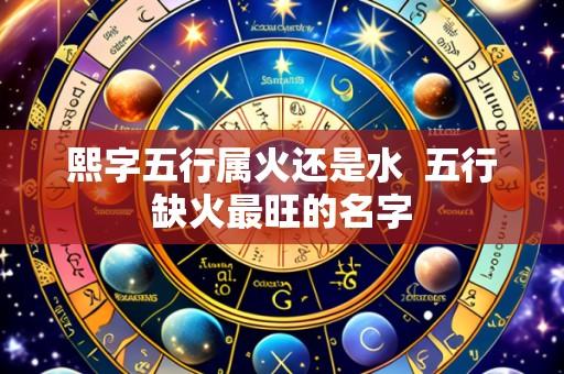 熙字五行属火还是水  五行缺火最旺的名字