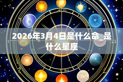 2026年3月4日是什么命_是什么星座