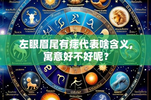 左眼眉尾有痣代表啥含义,寓意好不好呢?