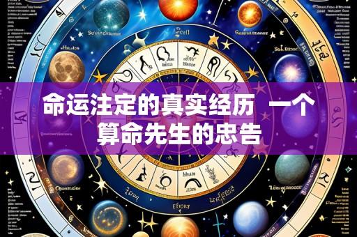 命运注定的真实经历 一个算命先生的忠告