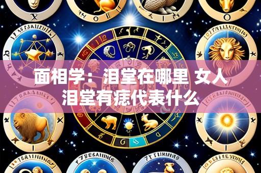 面相学:泪堂在哪里 女人泪堂有痣代表什么