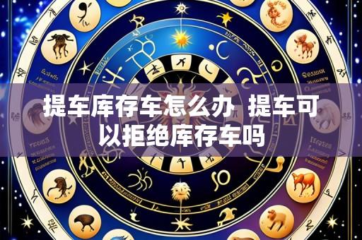 提车库存车怎么办 提车可以拒绝库存车吗