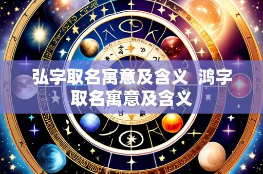 弘字取名寓意及含义  鸿字取名寓意及含义