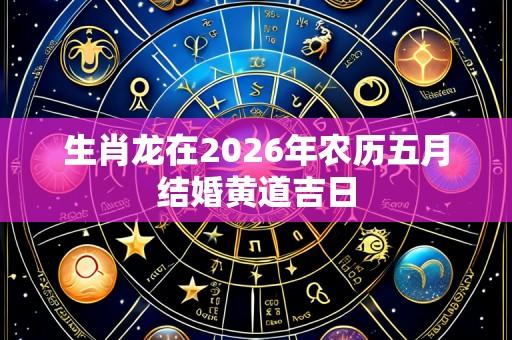 生肖龙在2026年农历五月结婚黄道吉日