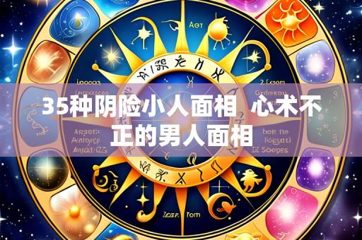 35种阴险小人面相 心术不正的男人面相