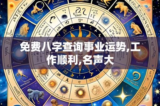 免费八字查询事业运势,工作顺利,名声大