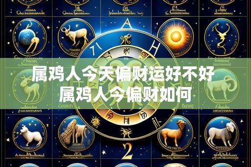属鸡人今天偏财运好不好 属鸡人今偏财如何