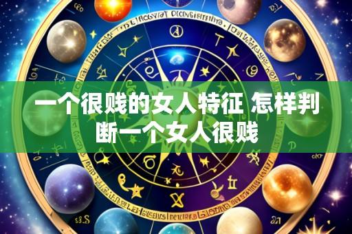 一个很贱的女人特征 怎样判断一个女人很贱