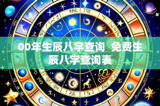 00年生辰八字查询  免费生辰八字查询表