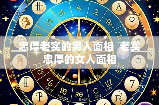 忠厚老实的男人面相  老实忠厚的女人面相