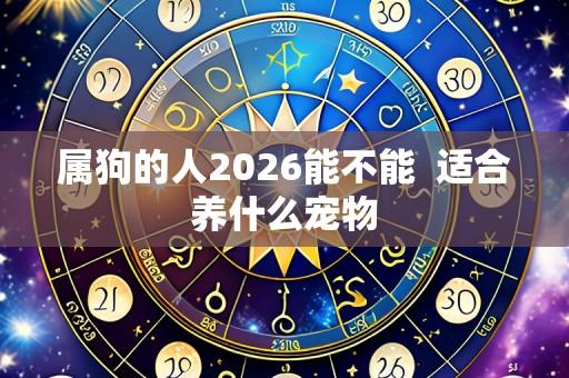 属狗的人2026能不能 适合养什么宠物