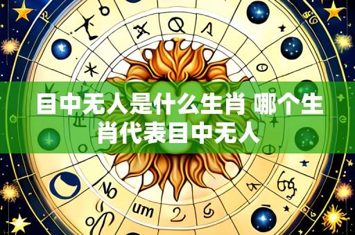 目中无人是什么生肖 哪个生肖代表目中无人
