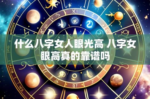 什么八字女人眼光高 八字女眼高真的靠谱吗
