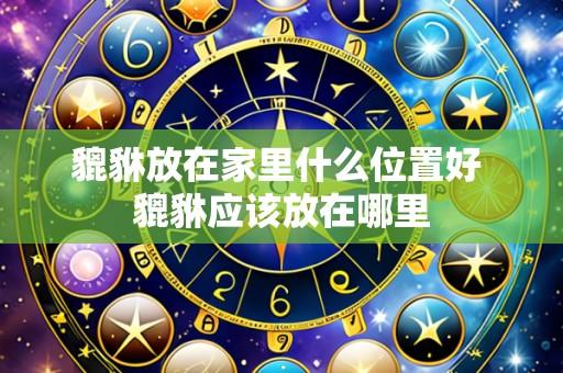 貔貅放在家里什么位置好 貔貅应该放在哪里