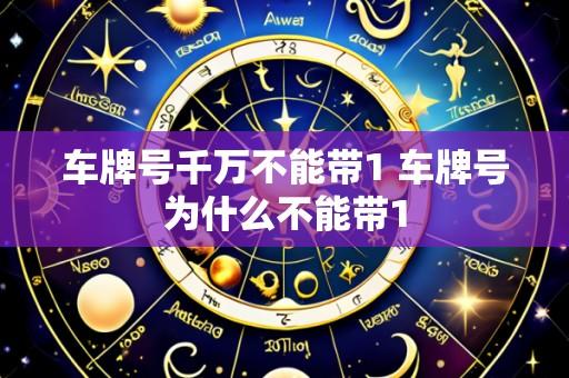 车牌号千万不能带1 车牌号为什么不能带1
