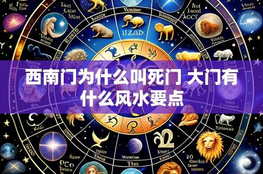 西南门为什么叫死门 大门有什么风水要点